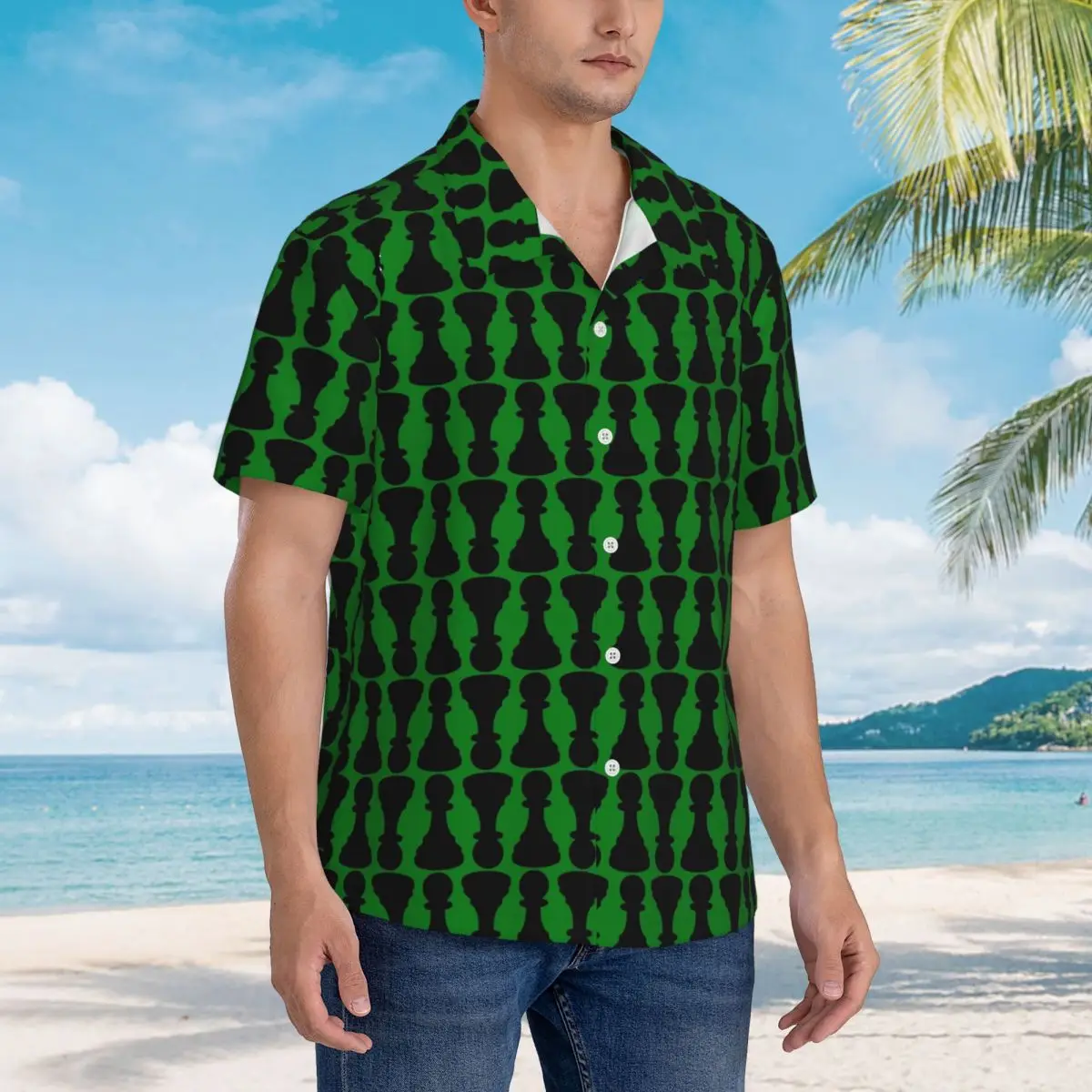 Chess Pieces On Board Chessboard Hawaiian Shirts Casual Men Short Sleeve Shirt for Summer Beach Men's Button Tops
Chess Pieces On Board Chessboard Hawaiian Shirts Casual Men Short Sleeve Shirt for Summer Beach Men's Button Tops