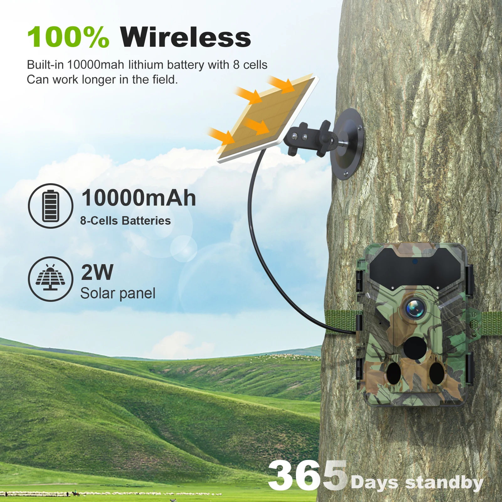 Outdoor Wireless Camera Solar Camera Outdoor 32MP Infrared Night Vision WiFi IP66 Water Proof Wildlife Wireless Trail Camera
Outdoor Wireless Camera Solar Camera Outdoor 32MP Infrared Night Vision WiFi IP66 Water Proof Wildlife Wireless Trail Camera