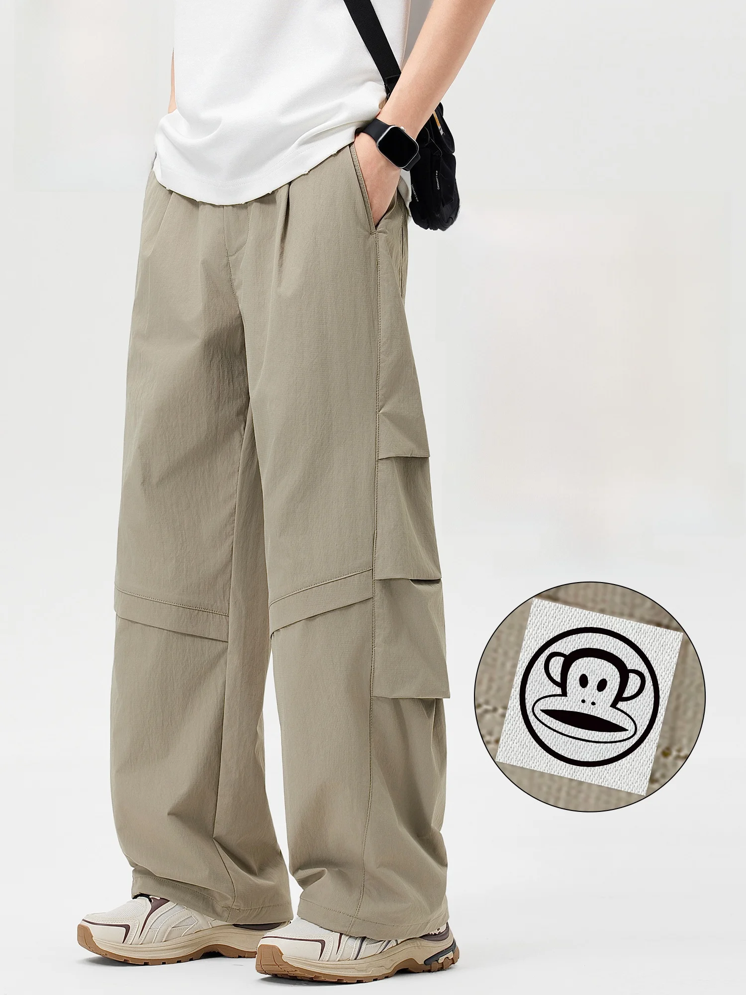 PaulFrank Loose Straight Leg Workwear Pants Men's Summer Thin Casual Trousers Breathable Polyester Fiber Zipper Fly Casual Sle
PaulFrank Loose Straight Leg Workwear Pants Men's Summer Thin Casual Trousers Breathable Polyester Fiber Zipper Fly Casual Sle