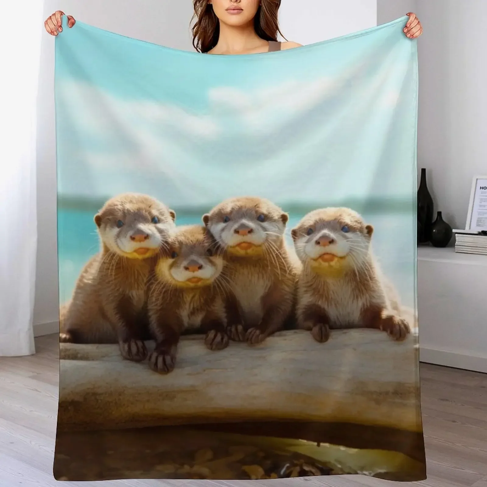 Cute Sea Otters Throw Blanket Luxurious Soft Blanket Holiday Gift for Family
Cute Sea Otters Throw Blanket Luxurious Soft Blanket Holiday Gift for Family