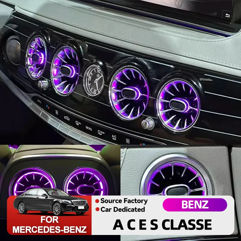 Hot Interior Stickers LED Ambient Light For Mercedes Benz W205 GLC W206 W213 W222 X253 W464 W117 A/C/E/S/G-Class RGB Turbine Noz
Hot Interior Stickers LED Ambient Light For Mercedes Benz W205 GLC W206 W213 W222 X253 W464 W117 A/C/E/S/G-Class RGB Turbine Noz