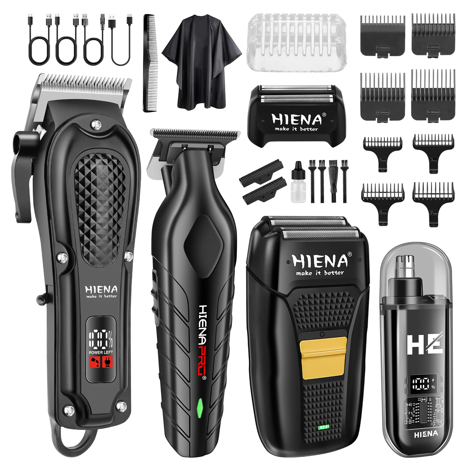 hiena Hair Clipper Professional Hair Cutting Machine Adjustable Hair Trimmer Electric 9000 RPM Barber LED Clipper for Men
hiena Hair Clipper Professional Hair Cutting Machine Adjustable Hair Trimmer Electric 9000 RPM Barber LED Clipper for Men