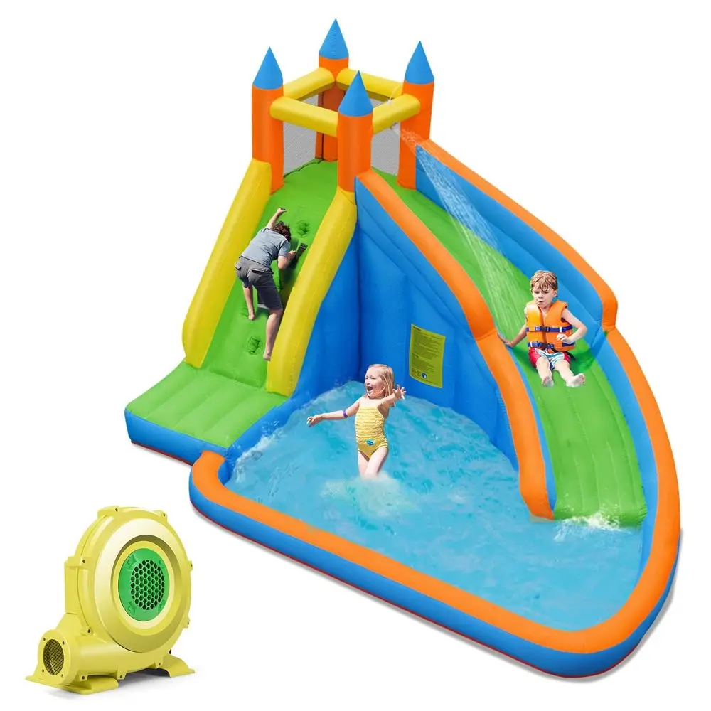 Inflatable Water Slide, Giant Bouncer Water Park with 480w Blower, Climbing Wall, Splash Pool, Indoor Outdoor Blow Up Water Sli
Inflatable Water Slide, Giant Bouncer Water Park with 480w Blower, Climbing Wall, Splash Pool, Indoor Outdoor Blow Up Water Sli