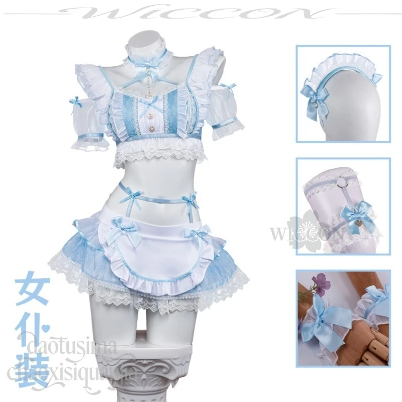 Jirai Kei Y2K Maid Costume Cute Blue Lace Lolita Mini Dress ACG Original Design For Anime Cosplay
Jirai Kei Y2K Maid Costume Cute Blue Lace Lolita Mini Dress ACG Original Design For Anime Cosplay