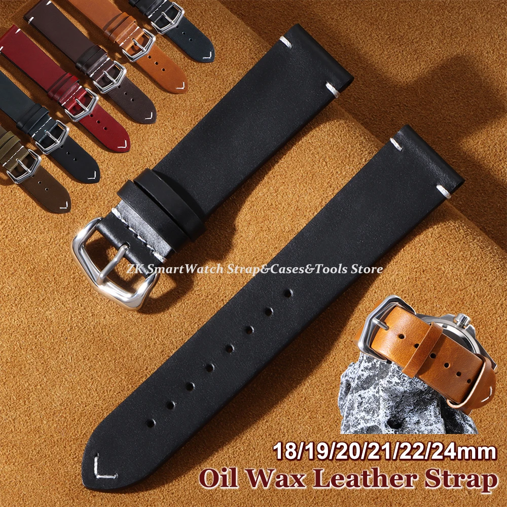 Vintage Oil Wax Leather Watch Strap for Seiko Wristband Handmade Stitching Cowhide Watch Band Men Women Brown Black Bracelet
Vintage Oil Wax Leather Watch Strap for Seiko Wristband Handmade Stitching Cowhide Watch Band Men Women Brown Black Bracelet