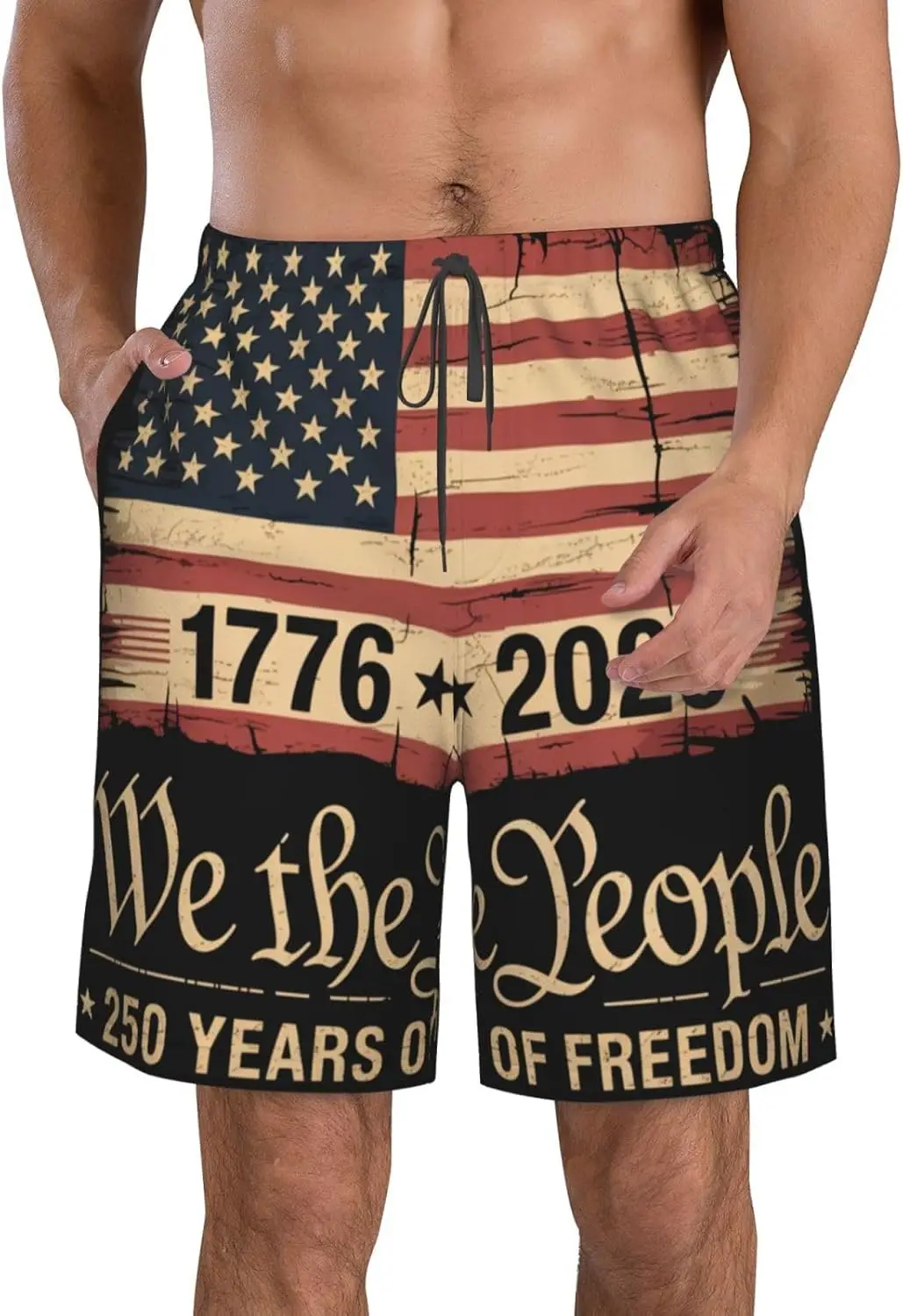 250 Years America Flag 250th Birthday 1776-2026 Men's Swim Trunks, Quick Dry Beach Board Shorts with Pockets
250 Years America Flag 250th Birthday 1776-2026 Men's Swim Trunks, Quick Dry Beach Board Shorts with Pockets