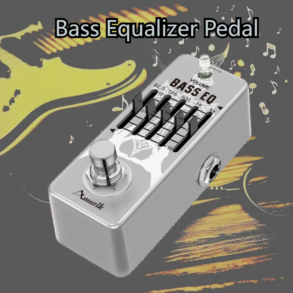 Amuzik Bass Equalizer Pedals Guitar Effects Pedals 5 Band Graphic Great Mini Size True Bypass Silver Metal Case
Amuzik Bass Equalizer Pedals Guitar Effects Pedals 5 Band Graphic Great Mini Size True Bypass Silver Metal Case