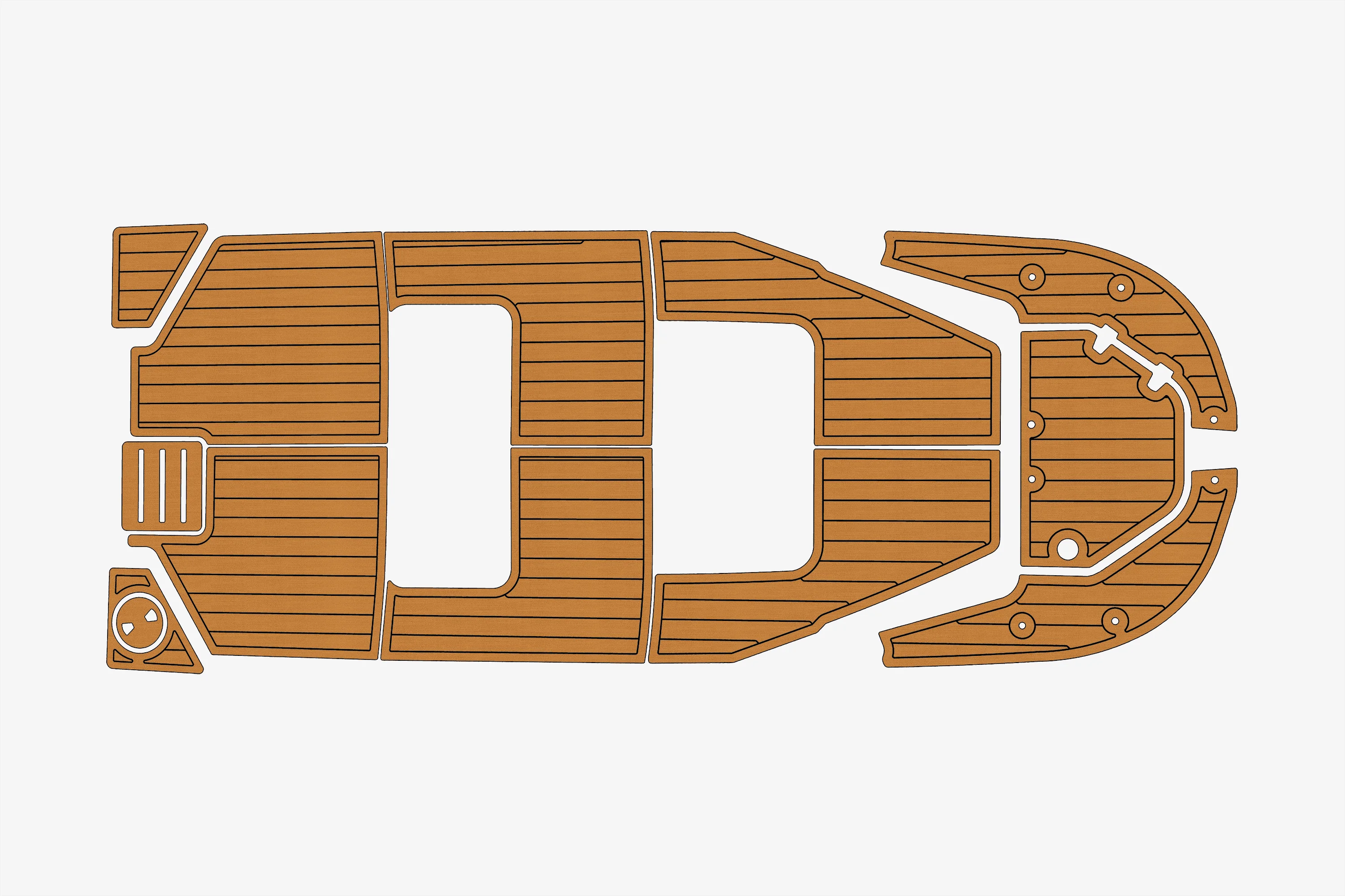 Self-Adhesive faux Teak EVA Marine Mat-2021 Boston Whaler 150 Montauk 6mm (1/4") Non-Slip Boat Decking for Cockpit
Self-Adhesive faux Teak EVA Marine Mat-2021 Boston Whaler 150 Montauk 6mm (1/4") Non-Slip Boat Decking for Cockpit