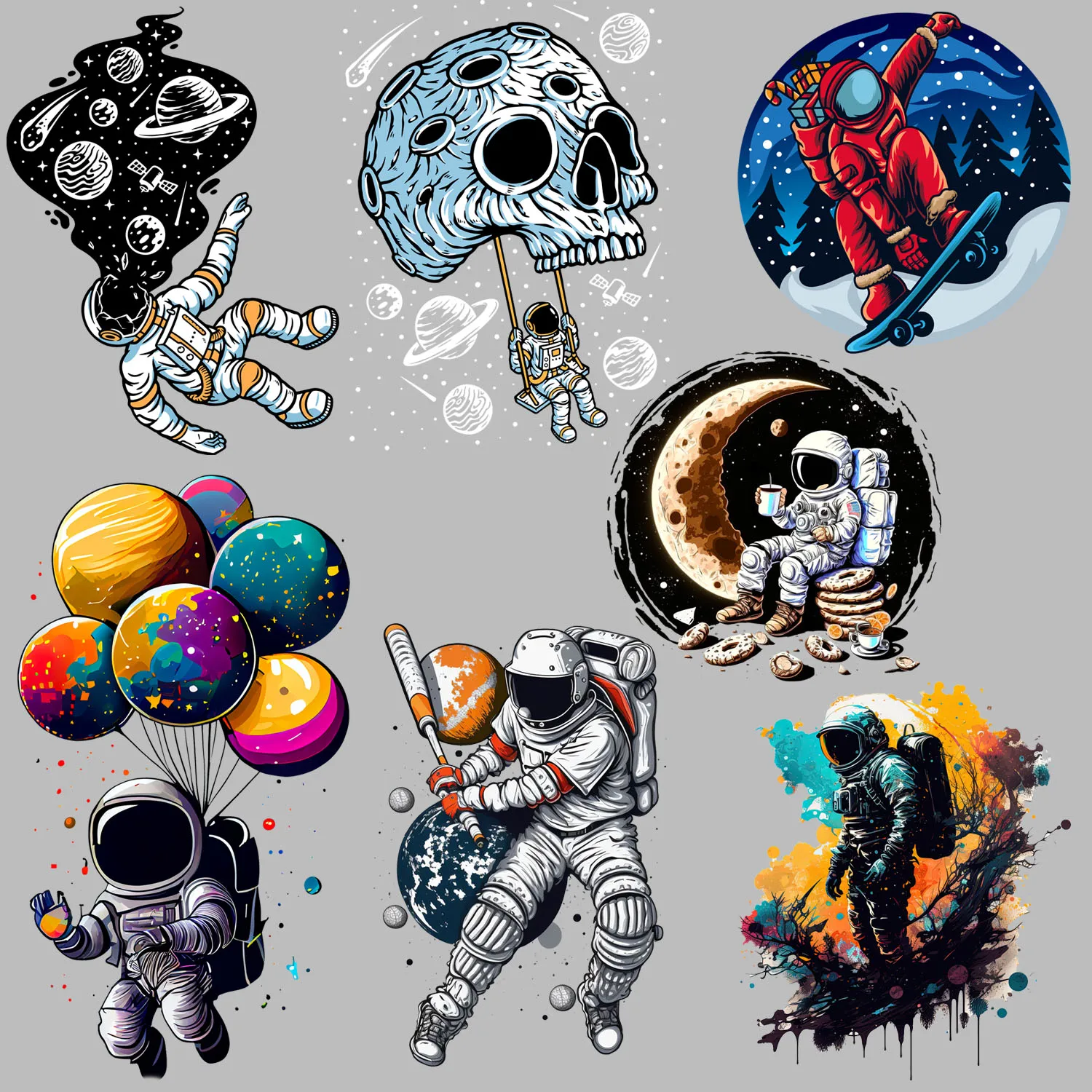 7-Pcs Astronaut Themed Iron-On Transfer Stickers,Vinyl Heat Transfer Patches for DIY Garments Backpack Heat Transfer Film
7-Pcs Astronaut Themed Iron-On Transfer Stickers,Vinyl Heat Transfer Patches for DIY Garments Backpack Heat Transfer Film