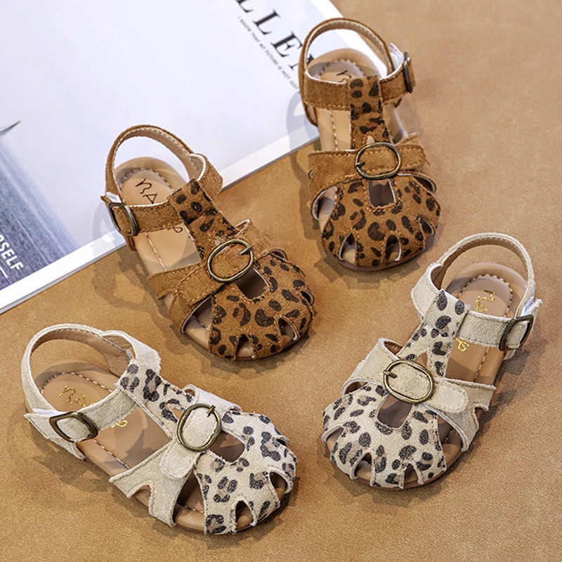 Toddler Girls Leopard Print Sandals Kids Closed Toe Summer Shoes With Adjustable Buckle Strap Children Casual Beach Shoe 22-31
Toddler Girls Leopard Print Sandals Kids Closed Toe Summer Shoes With Adjustable Buckle Strap Children Casual Beach Shoe 22-31