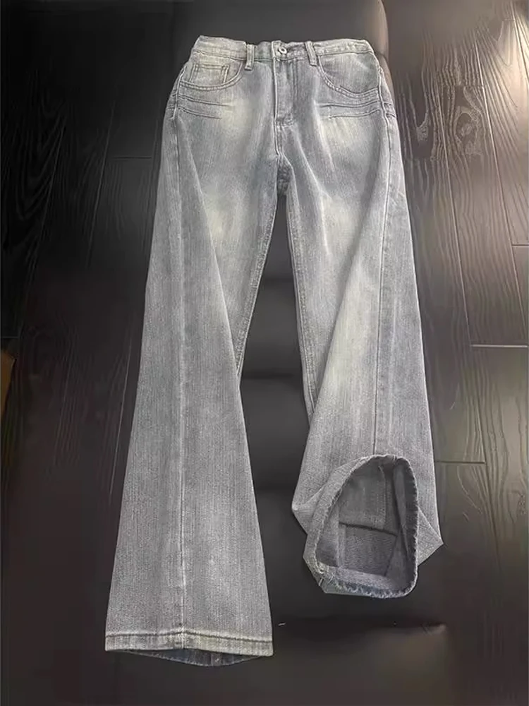 American High Street Vibe Men's Straight Leg Jeans Bamboo Fiber Light Blue Waed Knife Flared Pants Slimming Effect
American High Street Vibe Men's Straight Leg Jeans Bamboo Fiber Light Blue Waed Knife Flared Pants Slimming Effect
