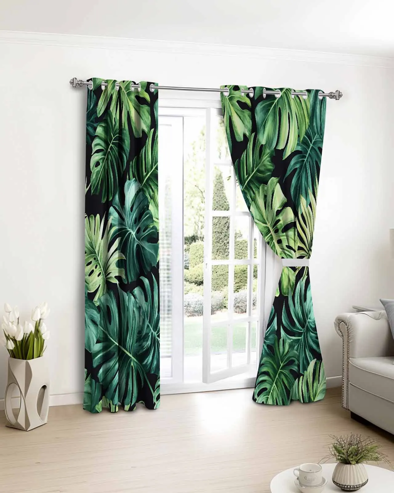 Black Retro Style Tropical Turtle-backed Plant Window Curtain Bedroom Decor Curtain Panel Curtains for Living Room
Black Retro Style Tropical Turtle-backed Plant Window Curtain Bedroom Decor Curtain Panel Curtains for Living Room