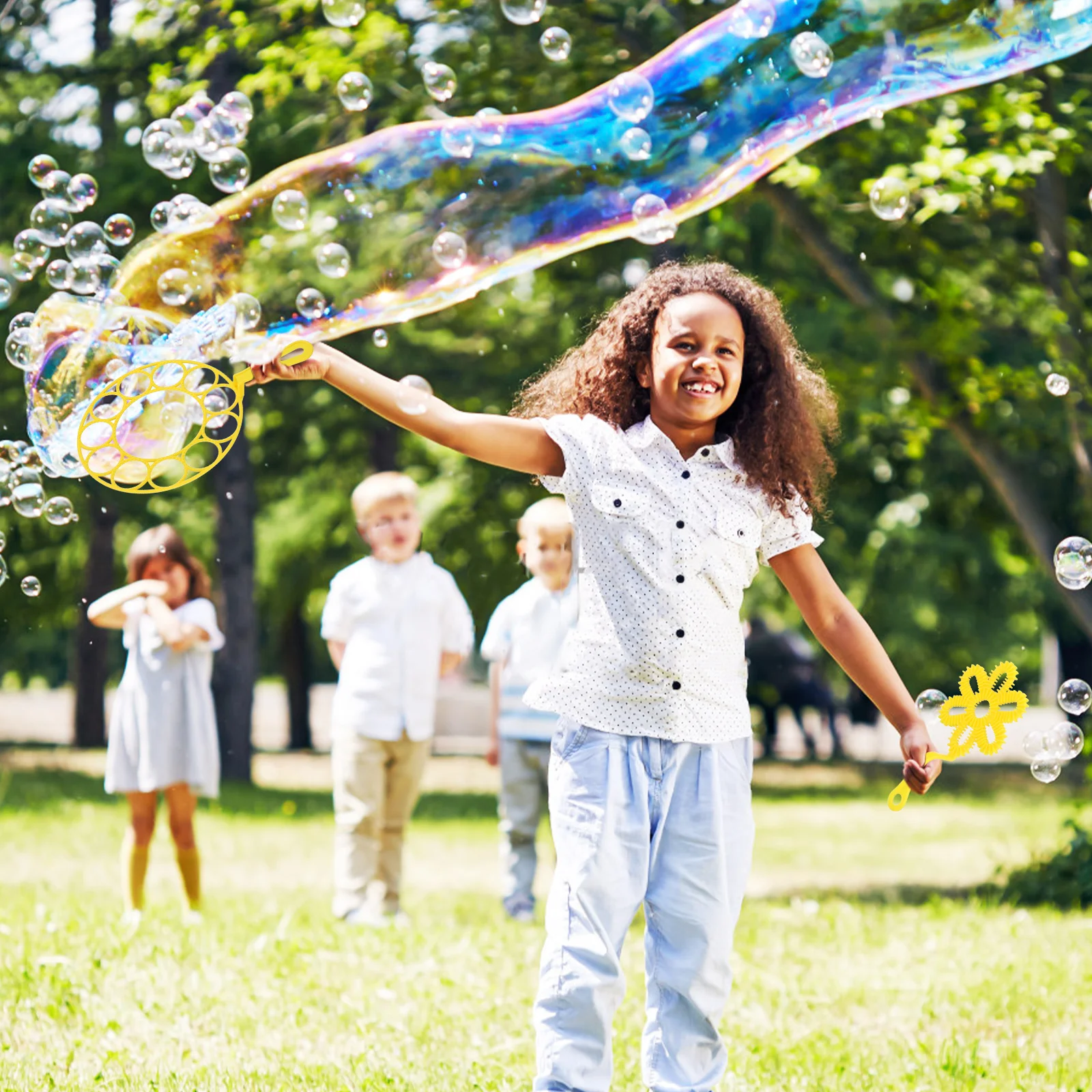 Giant Bubble Wand Toys Show Tool Tools Maker Inflatable Big Bubbles for Kids outside
Giant Bubble Wand Toys Show Tool Tools Maker Inflatable Big Bubbles for Kids outside