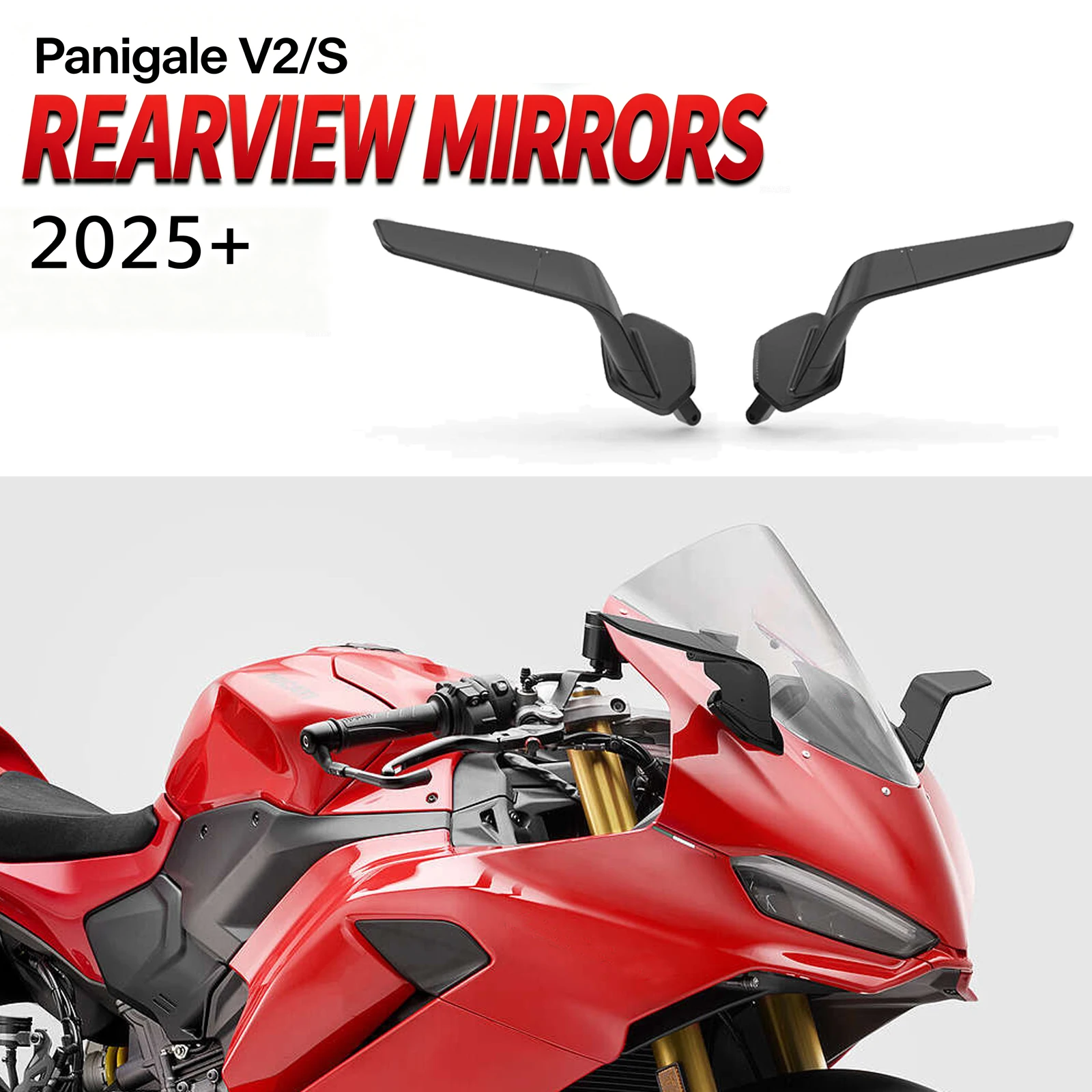 Panigale V2 2025 Stealth Winglets Side Mirror For Ducati PANIGALE V2S 2026 Motorcycle Rearview Mirror With Wind Deflector
Panigale V2 2025 Stealth Winglets Side Mirror For Ducati PANIGALE V2S 2026 Motorcycle Rearview Mirror With Wind Deflector