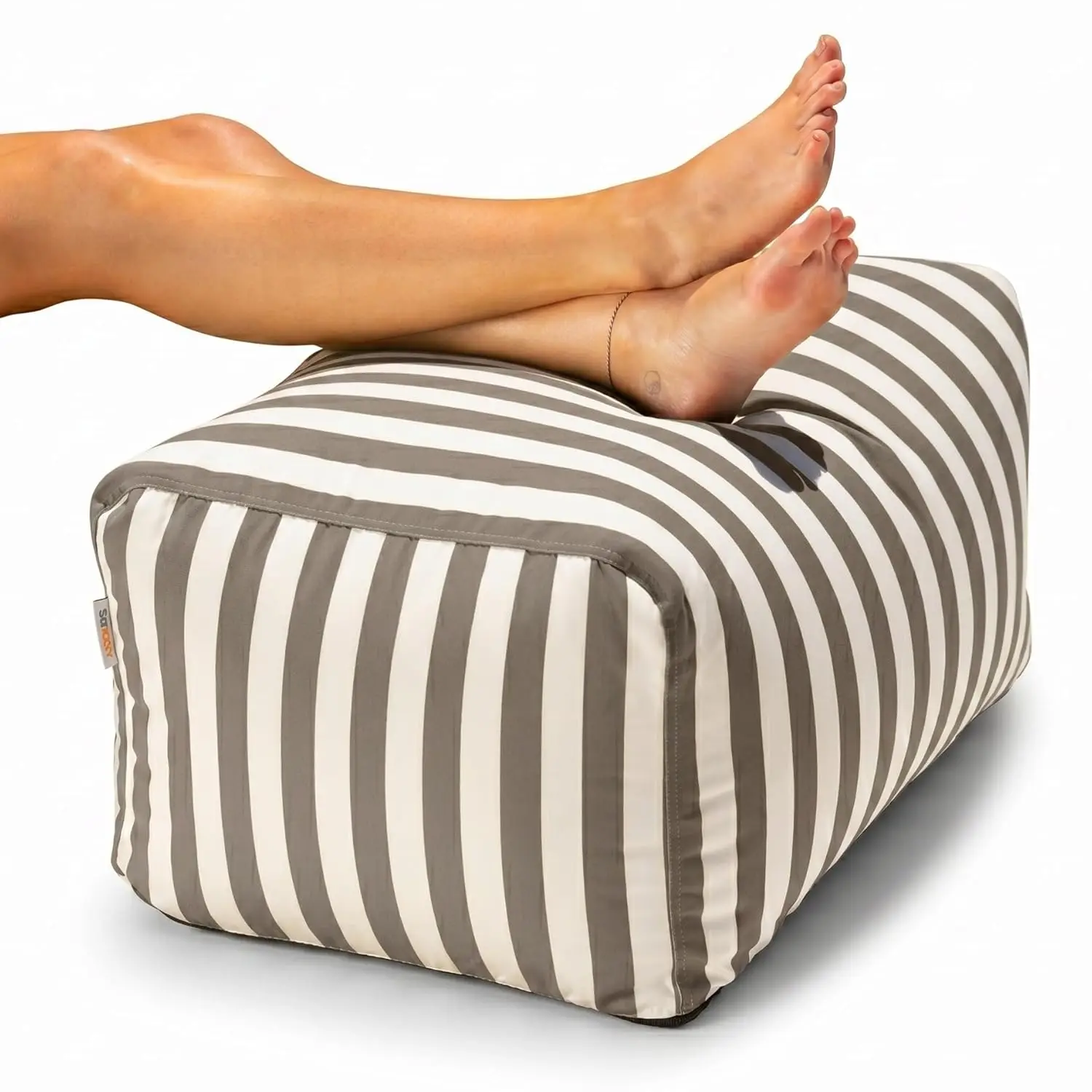 Water-Resistant Bean Bag Ottoman, Removable Cover & UV-Protected Fabric, Patio/Poolside, Taupe Stripe, Custom
Water-Resistant Bean Bag Ottoman, Removable Cover & UV-Protected Fabric, Patio/Poolside, Taupe Stripe, Custom
