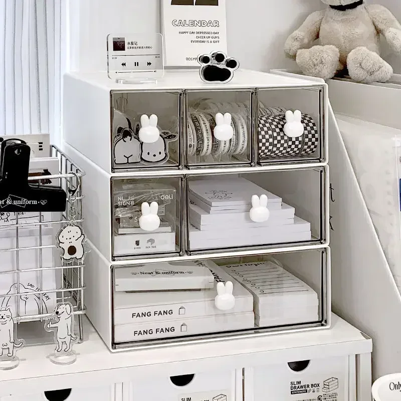 Multi-Compartment Drawer Pencil Cabinet Rabbit Handle Combination Drawer Box Student Desktop Stationery Organizer
Multi-Compartment Drawer Pencil Cabinet Rabbit Handle Combination Drawer Box Student Desktop Stationery Organizer