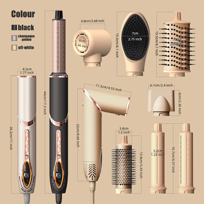 7 in 1 Ionic High Speed Hair Dryer Brush Blow Dryer Hot Air Brush Hair Tools Hairstyling Auto Hair Curler
7 in 1 Ionic High Speed Hair Dryer Brush Blow Dryer Hot Air Brush Hair Tools Hairstyling Auto Hair Curler