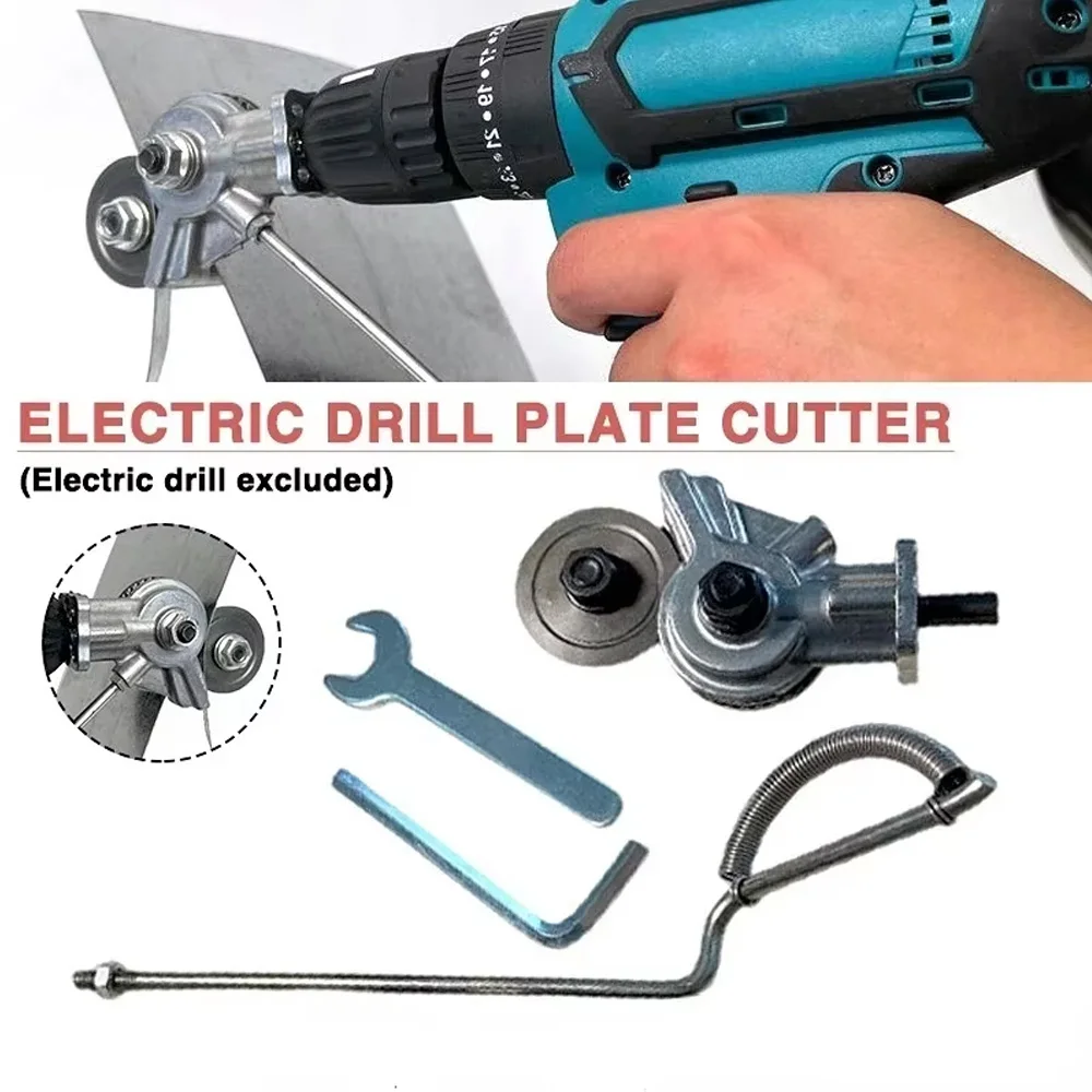 Electric Drill Plate Cutter Attachment Double Head Iron Metal Sheet Cutter Sawing Machine Plate Punch Scissors Free Cutting Tool
Electric Drill Plate Cutter Attachment Double Head Iron Metal Sheet Cutter Sawing Machine Plate Punch Scissors Free Cutting Tool