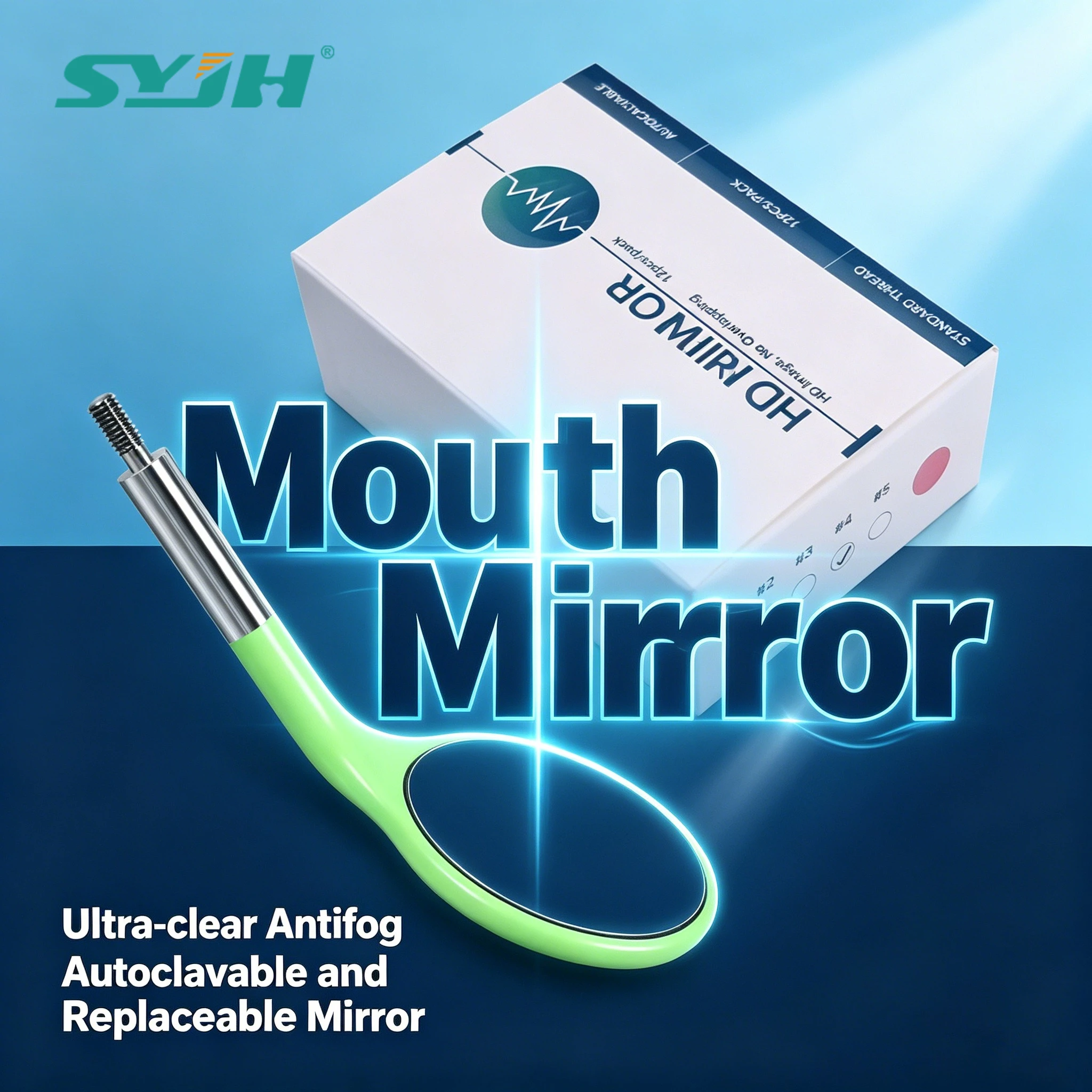 Dental Ultra-clear Reflector Mouth Mirror Checking Oral Antifog HD Mirrors Detachable Replaceable Handle 12Pcs Ortho Lab Tools
Dental Ultra-clear Reflector Mouth Mirror Checking Oral Antifog HD Mirrors Detachable Replaceable Handle 12Pcs Ortho Lab Tools
