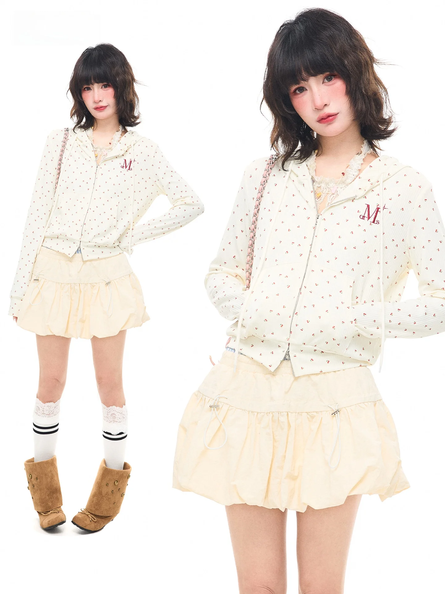 Sanowers American Retro Cherry Print Hooded Open Cardigan Sweatshirt Women's Spring Thin Loose Versatile Short Outerwear
Sanowers American Retro Cherry Print Hooded Open Cardigan Sweatshirt Women's Spring Thin Loose Versatile Short Outerwear
