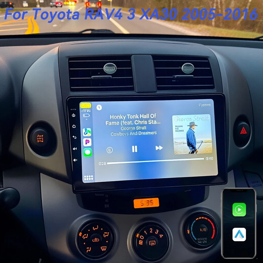 Автомагнитола Android 16 Carplay Auto для Toyota RAV4 3 XA30 2005-2016, мультимедийный видеоплеер, GPS-навигация, Bluetooth, стереоэкран
Автомагнитола Android 16 Carplay Auto для Toyota RAV4 3 XA30 2005-2016, мультимедийный видеоплеер, GPS-навигация, Bluetooth, стереоэкран