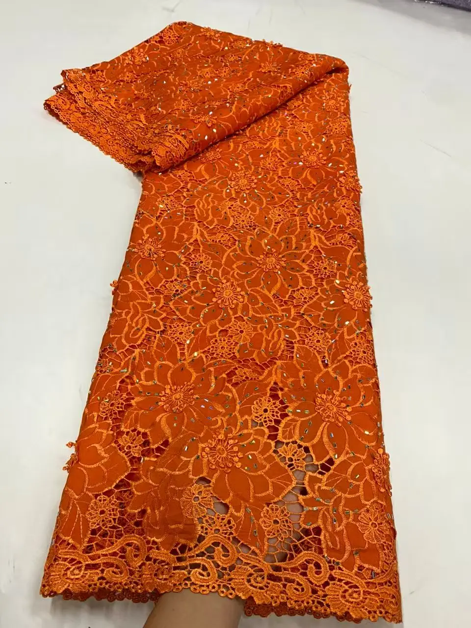 5 Yards FabricLatest Orange Stone Cord Lace African Luxury Fabrics Burnt Orange Nigerian Guipure Cord Lace for Cloth Sewing
5 Yards FabricLatest Orange Stone Cord Lace African Luxury Fabrics Burnt Orange Nigerian Guipure Cord Lace for Cloth Sewing