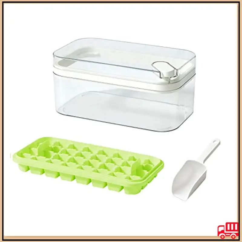 1Set Ice-Cube Tray With Lid And Bin Ice-Cube Trays For Freezer 32 Pcs Ice-Cube Mold (Green)
1Set Ice-Cube Tray With Lid And Bin Ice-Cube Trays For Freezer 32 Pcs Ice-Cube Mold (Green)