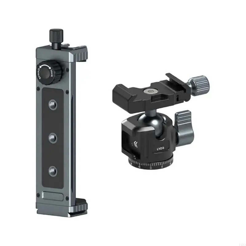 Adjustable Phone Tablets Clamp Mount with Arca Swisses Base 1/4 Screw Holes Cold Shoe Compatibility
Adjustable Phone Tablets Clamp Mount with Arca Swisses Base 1/4 Screw Holes Cold Shoe Compatibility