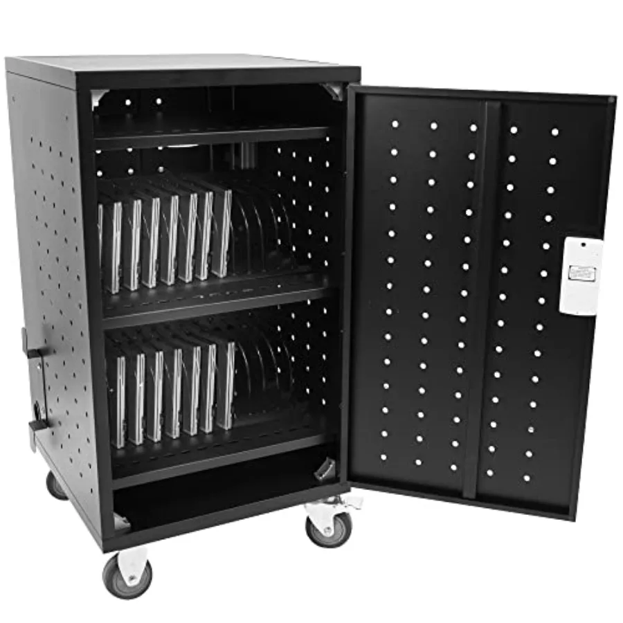 Chromebook charging station: 30-bay locking mobile cart for laptops and tablets up to 14 inches, black steel with digital keypa
Chromebook charging station: 30-bay locking mobile cart for laptops and tablets up to 14 inches, black steel with digital keypa
