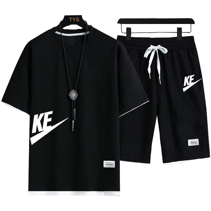 Men's best-selling summer printed loose-fitting sports casual T-shirt set, paired with casual sports shorts set
Men's best-selling summer printed loose-fitting sports casual T-shirt set, paired with casual sports shorts set