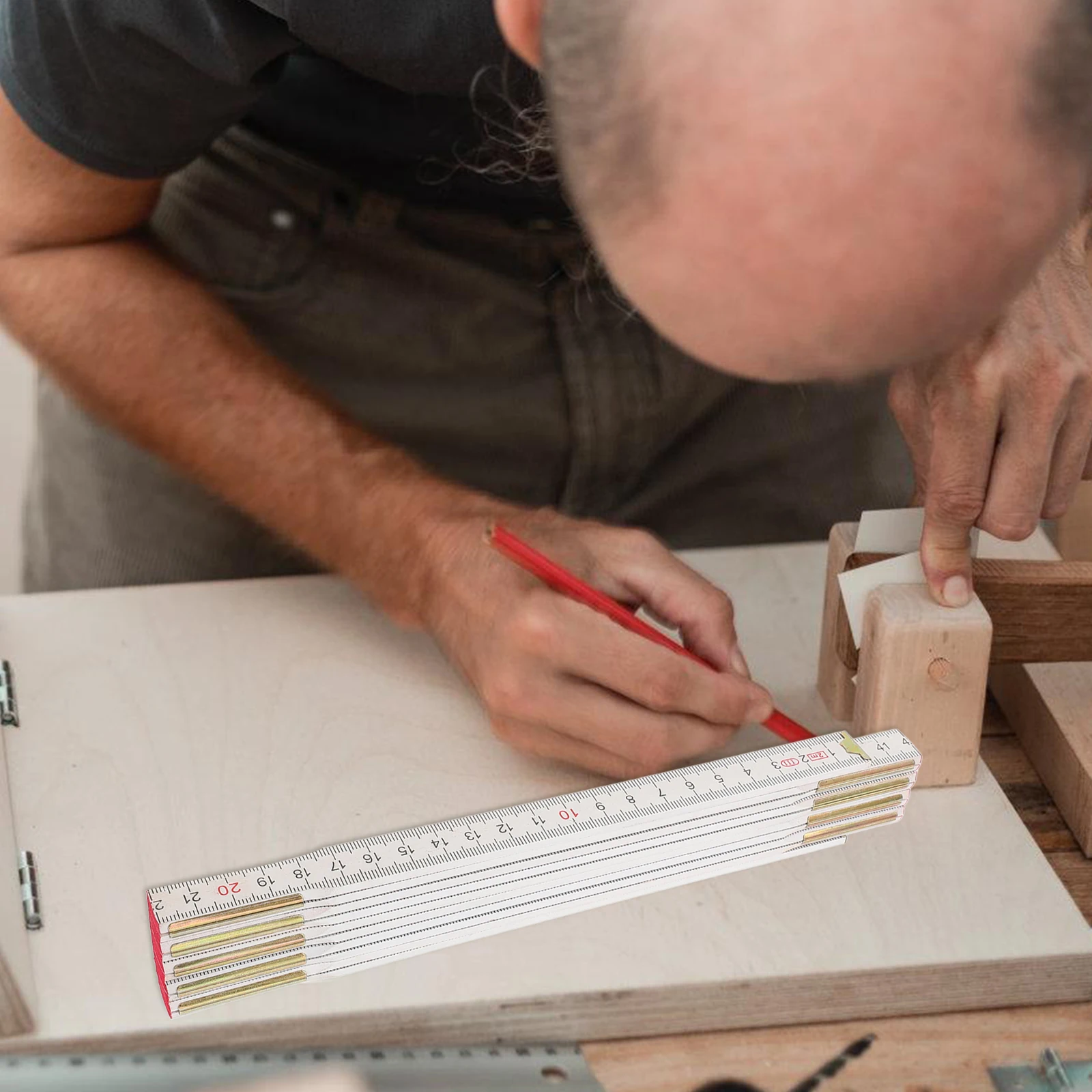Folding Ruler 2 Meter Woodworking Tool Clear Markings Plastic Construction Stable Measure Office Ruler
Folding Ruler 2 Meter Woodworking Tool Clear Markings Plastic Construction Stable Measure Office Ruler