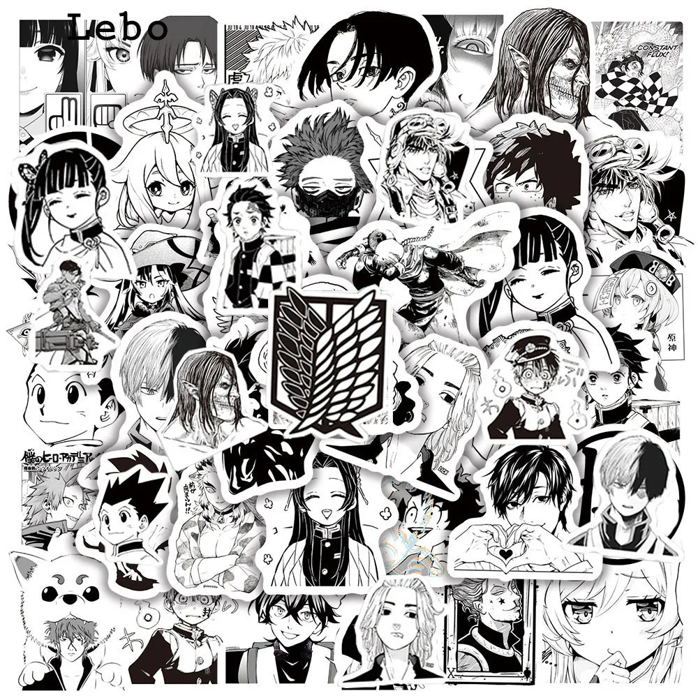 10/30/50/100pcs Black White Mixed Anime Stickers HUNTER×HUNTER Jujutsu Kaisen Sticker Laptop Skateboard Phone Cool Manga Decals
10/30/50/100pcs Black White Mixed Anime Stickers HUNTER×HUNTER Jujutsu Kaisen Sticker Laptop Skateboard Phone Cool Manga Decals