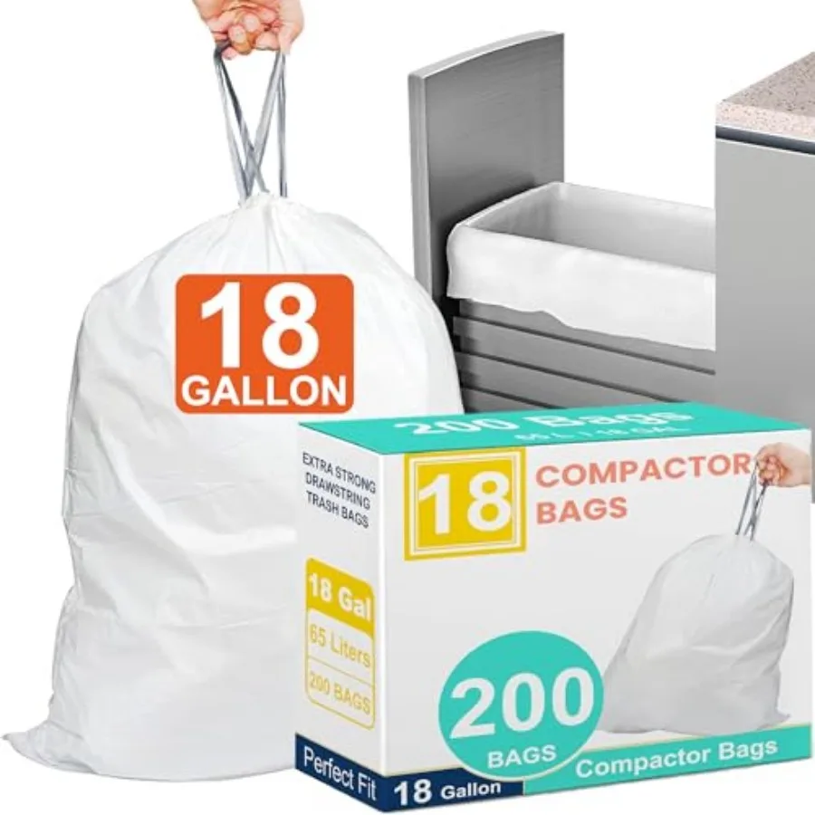 0 Heavy Duty Compactor Trash Bags.2 Mil THICK Reinforced Drawstring Garbage Liners Fit 3- Compatible with Kitchenaid Whirpool G
0 Heavy Duty Compactor Trash Bags.2 Mil THICK Reinforced Drawstring Garbage Liners Fit 3- Compatible with Kitchenaid Whirpool G