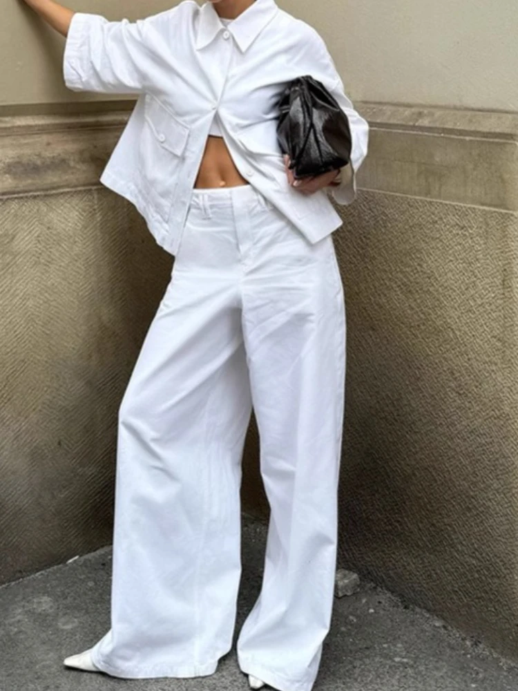 2025 European and American Summer New Style White Cotton and Linen Loose Short-sleeved Top and Long Pants Casual Set for Women
2025 European and American Summer New Style White Cotton and Linen Loose Short-sleeved Top and Long Pants Casual Set for Women