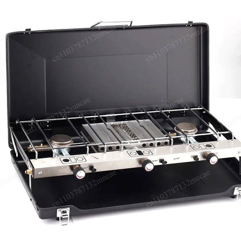 Three Head Windproof Storage Stove Outdoor Folding Barbecue Grill Portable Gas Stove Camping Picnic Gas Dual Stove
Three Head Windproof Storage Stove Outdoor Folding Barbecue Grill Portable Gas Stove Camping Picnic Gas Dual Stove