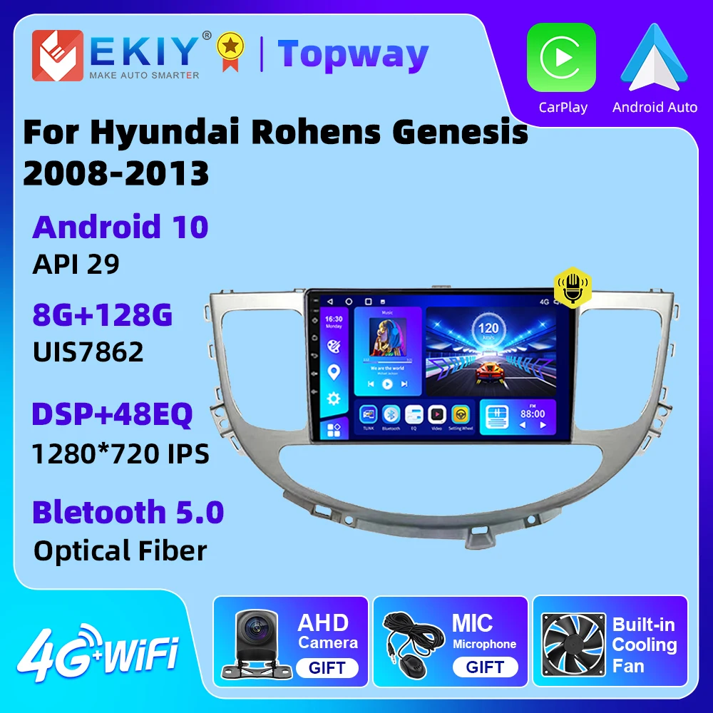 EKIY for Hyundai Rohens Genesis 2008-2013 Car Radio Android 10 Multimedia Player GPS Navigation BT USB Carplay DVD Player
EKIY for Hyundai Rohens Genesis 2008-2013 Car Radio Android 10 Multimedia Player GPS Navigation BT USB Carplay DVD Player