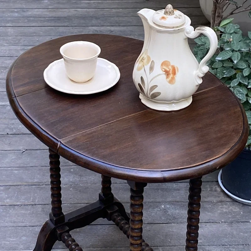 Vintage medieval rotating folding small side table edge few solid wood country oak
Vintage medieval rotating folding small side table edge few solid wood country oak