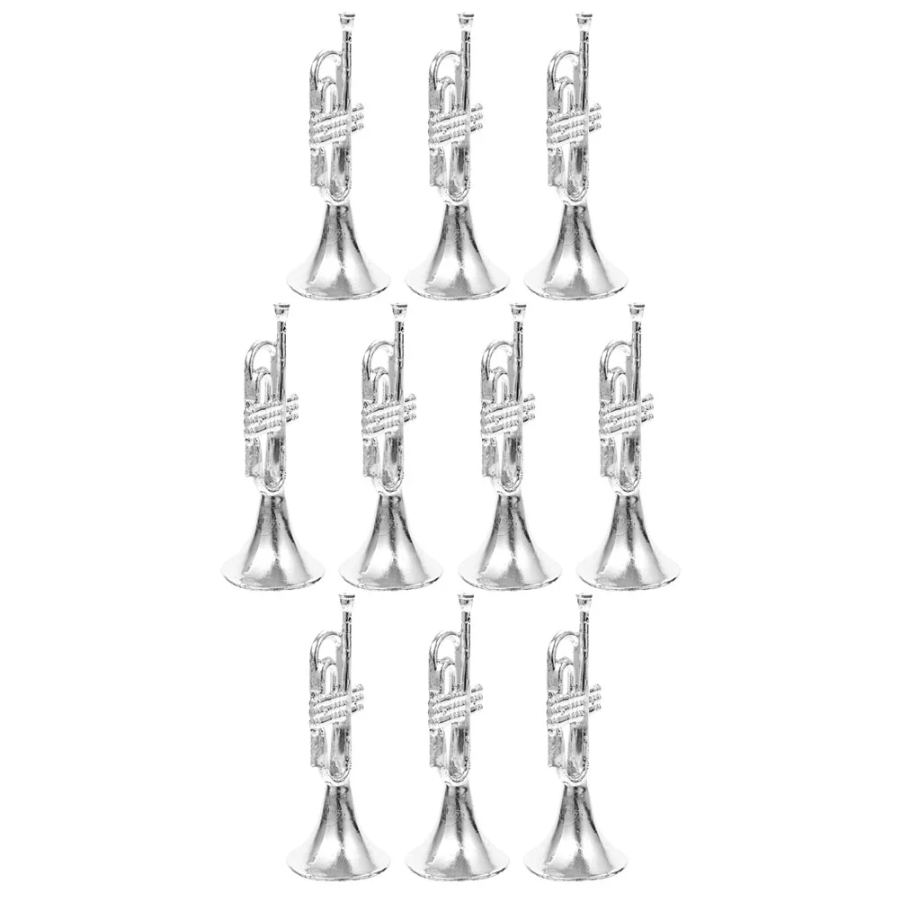 10 Pcs Musical Instrument Model Trumpet Ornament Household Mini Adornment Decorative Horn
10 Pcs Musical Instrument Model Trumpet Ornament Household Mini Adornment Decorative Horn