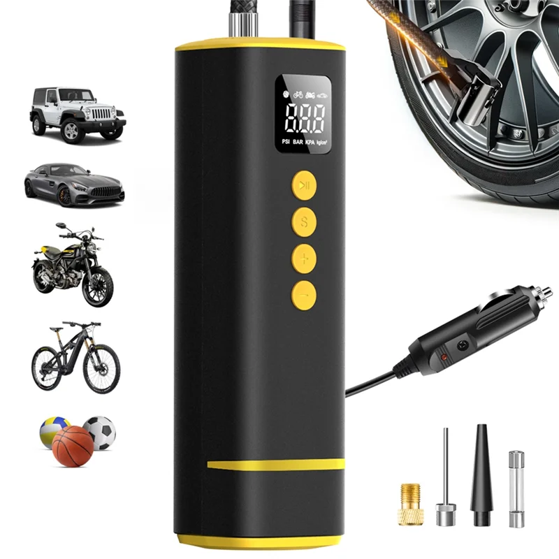 For Car Tire Air Pump Mini Portable Air Compressor Wired Inflator With Extended Cord For Bicycle Motorcycle Power
For Car Tire Air Pump Mini Portable Air Compressor Wired Inflator With Extended Cord For Bicycle Motorcycle Power
