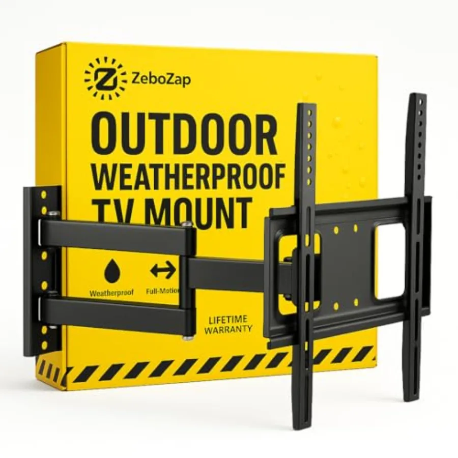 Outdoor TV Mount for Patio and Backyard Use Weatherproof Aluminum Black Mount Compatible with Vinyl Siding Stucco Brick Stone S
Outdoor TV Mount for Patio and Backyard Use Weatherproof Aluminum Black Mount Compatible with Vinyl Siding Stucco Brick Stone S