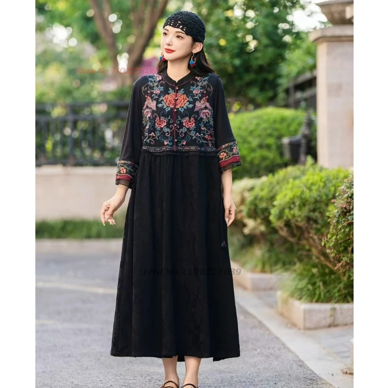 2025 chinese vintage cotton linen jacquard folk dress national flower embroidery sleeveless dress oriental folk a-line dress
2025 chinese vintage cotton linen jacquard folk dress national flower embroidery sleeveless dress oriental folk a-line dress