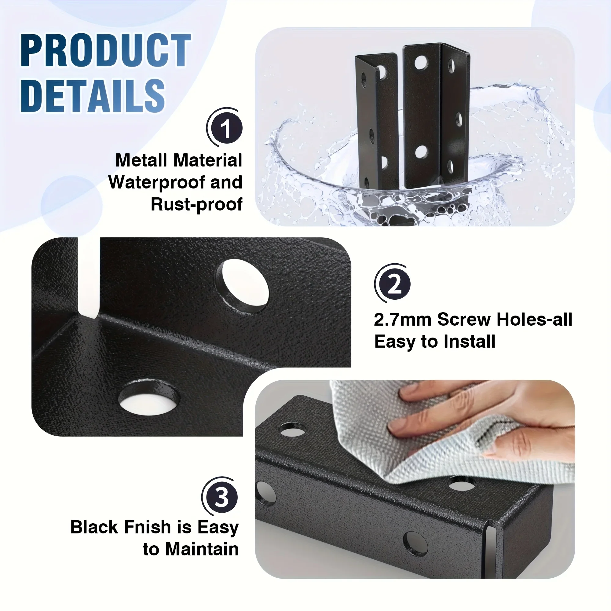 2026 Hot Sale 4PCS Galvanized Steel Concealed Beam Hook, Heavy Duty Outdoor Flange Bracket for Swing, Railing, Fence Deck
2026 Hot Sale 4PCS Galvanized Steel Concealed Beam Hook, Heavy Duty Outdoor Flange Bracket for Swing, Railing, Fence Deck
