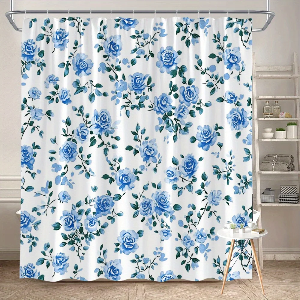 1 шт. цветочная занавеска для душа с акварельным рисунком синей розы, полиэфирная ткань, которую можно стирать в машине, подходит для украшения ванной комнаты
1 шт. цветочная занавеска для душа с акварельным рисунком синей розы, полиэфирная ткань, которую можно стирать в машине, подходит для украшения ванной комнаты