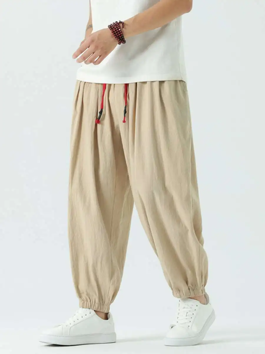 Новые летние свободные мужские брюки из хлопка и льна, повседневные, укороченные (до щиколотки), с манжетами, со средней посадкой, для весенне-осеннего сезона
Новые летние свободные мужские брюки из хлопка и льна, повседневные, укороченные (до щиколотки), с манжетами, со средней посадкой, для весенне-осеннего сезона