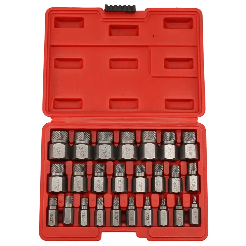 LJL-25 Pieces Screw Extractors Hex Shank Imperial Screw Remover Tool For Damaged Screws Bolts Extractor Tool
LJL-25 Pieces Screw Extractors Hex Shank Imperial Screw Remover Tool For Damaged Screws Bolts Extractor Tool
