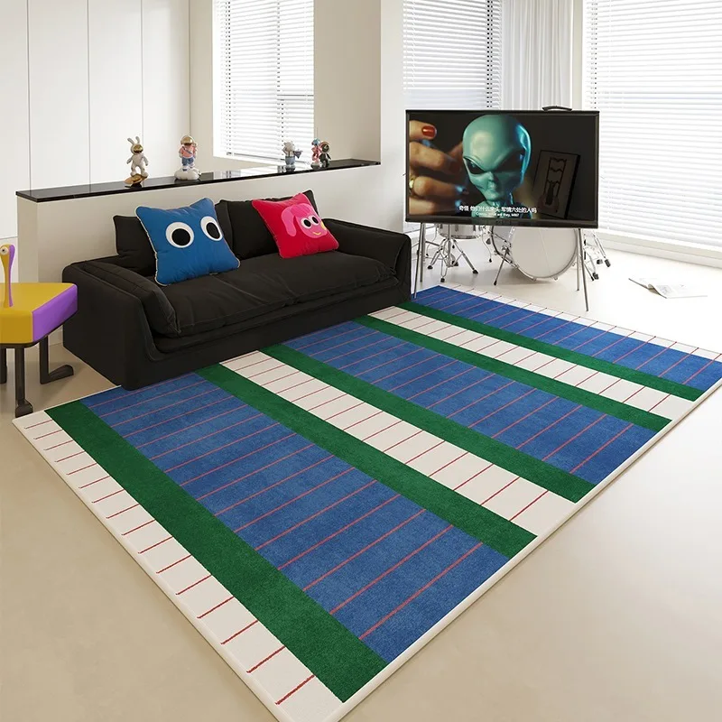 Blue decorative living room carpet stripes stylish bedroom room soft floor mat coffee table modern cloakroom plush rug Alfombra
Blue decorative living room carpet stripes stylish bedroom room soft floor mat coffee table modern cloakroom plush rug Alfombra