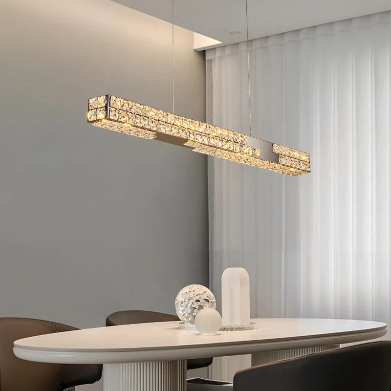 Luxury Crystal Chandelier For Dining Room Led Hanging Lamp Modern Home Decor Kitchen Island Lighting Fixture Long Cristal Lustre
Luxury Crystal Chandelier For Dining Room Led Hanging Lamp Modern Home Decor Kitchen Island Lighting Fixture Long Cristal Lustre