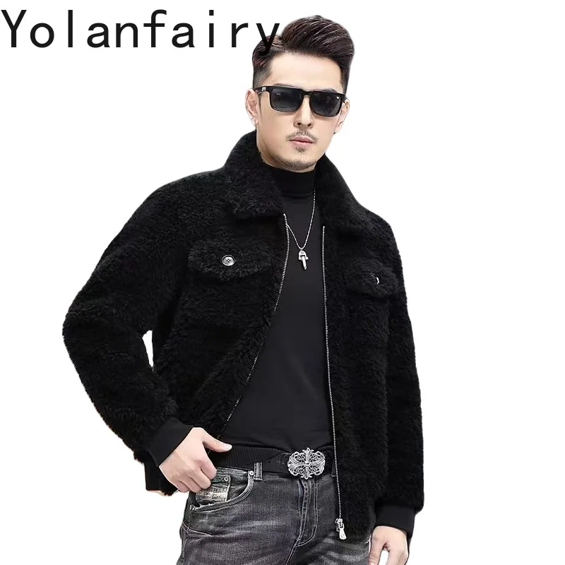 YOLANFAIRY 100% шерстяные куртки для мужчин, зима 2021, новая мода, пальто для стрижки овец, шерстяная меховая куртка с короткими лацканами, пальто ropa hombre
YOLANFAIRY 100% шерстяные куртки для мужчин, зима 2021, новая мода, пальто для стрижки овец, шерстяная меховая куртка с короткими лацканами, пальто ropa hombre