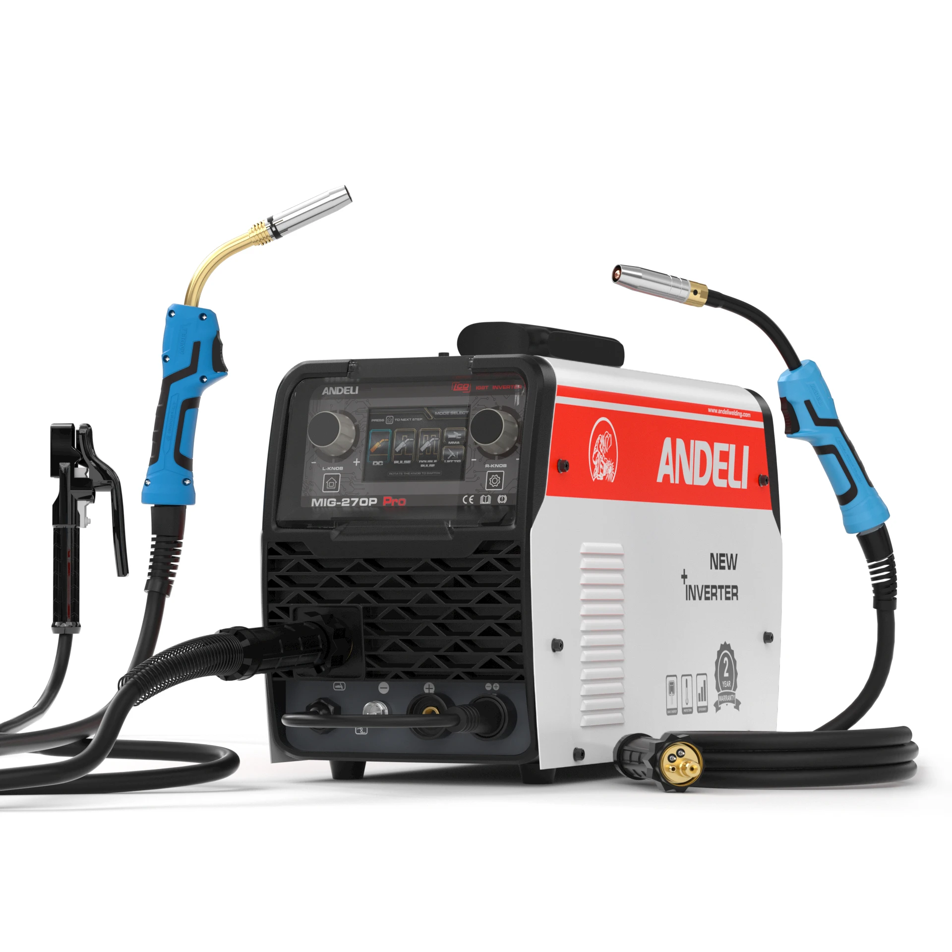 ANDELI 220V LCD Screen Double Pulse Aluminum MIG Welding Machine
ANDELI 220V LCD Screen Double Pulse Aluminum MIG Welding Machine