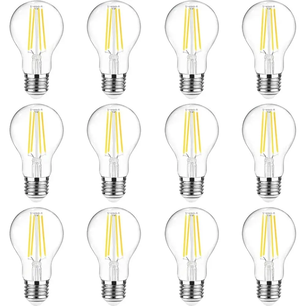 60 Watt Equivalent, E26 LED ilament Light Bulbs, Daylight White 4000K, Non-Dimmable, Classic Clear Glass, A19 LED Light Bulb wit
60 Watt Equivalent, E26 LED ilament Light Bulbs, Daylight White 4000K, Non-Dimmable, Classic Clear Glass, A19 LED Light Bulb wit